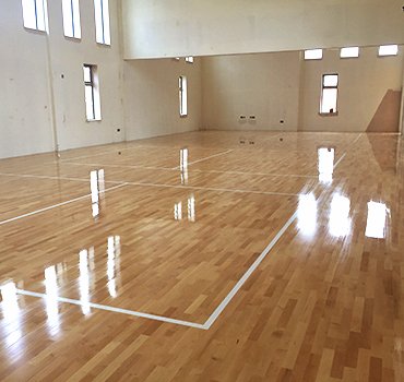 sports hall wood flooring