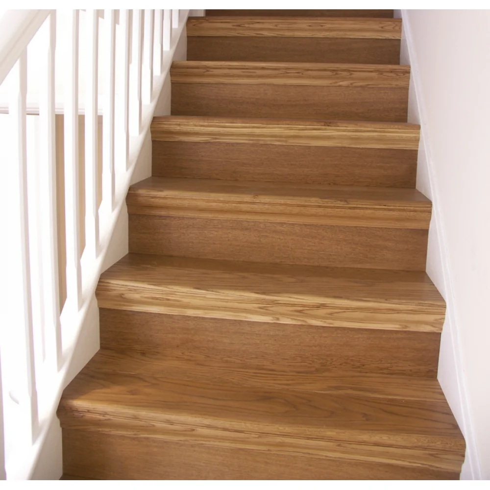 Oak overcladding stairs
