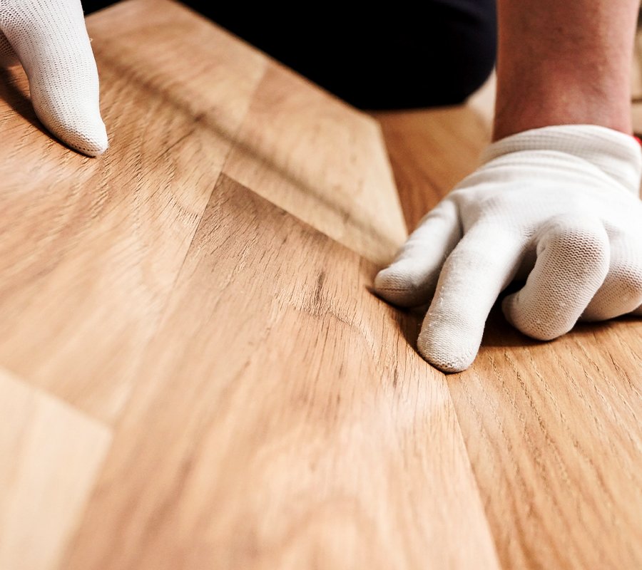 Wood floor Installation.